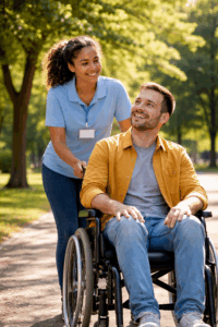 A joyful walk in the park